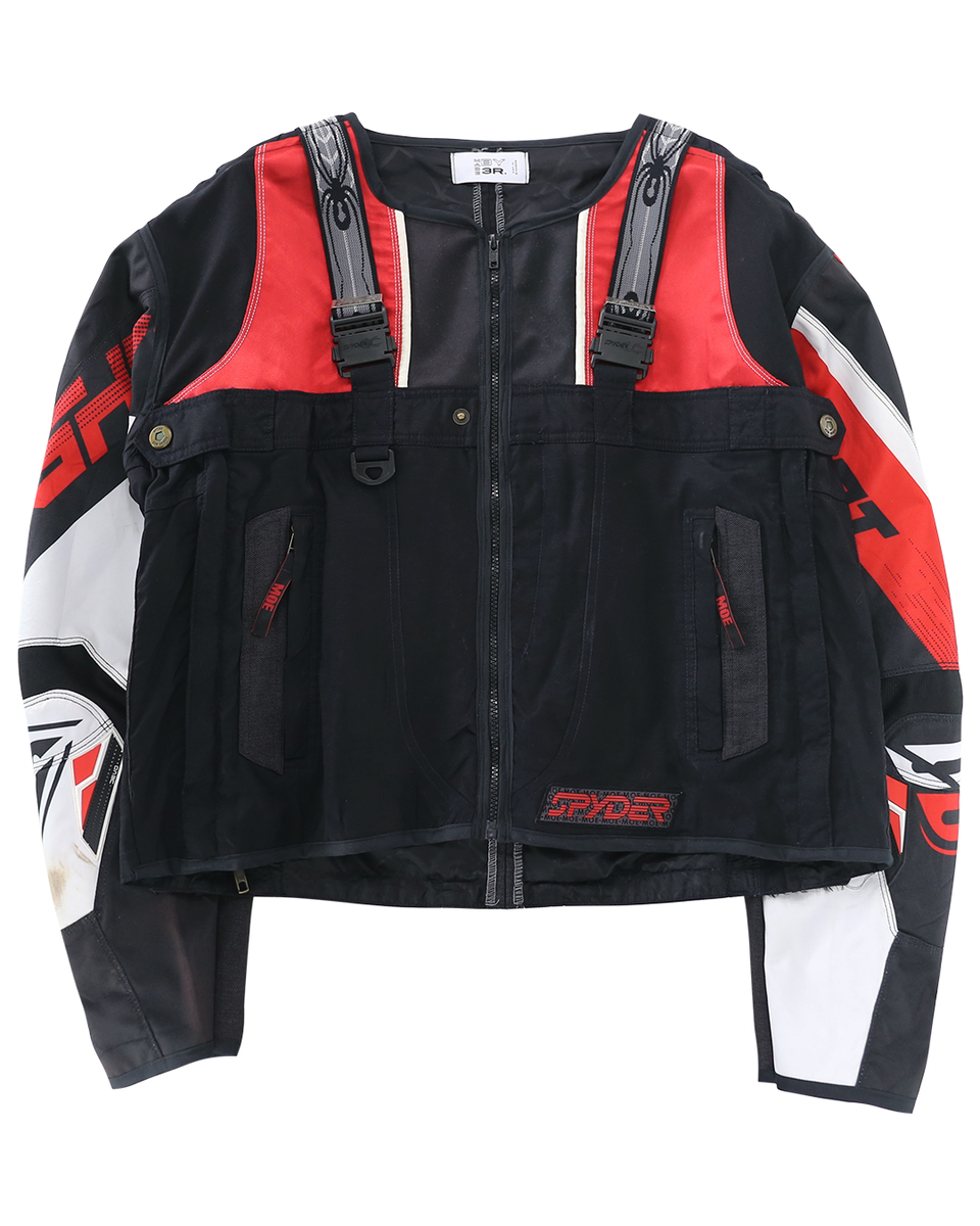 3R. / スリーアール. - ENGINEER JACKET MOTO (RED/BLACK SPIDER) RADD