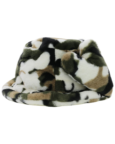 EARTH HAT WITH BROACH+KEYCHAIN (WHITE CAMO)