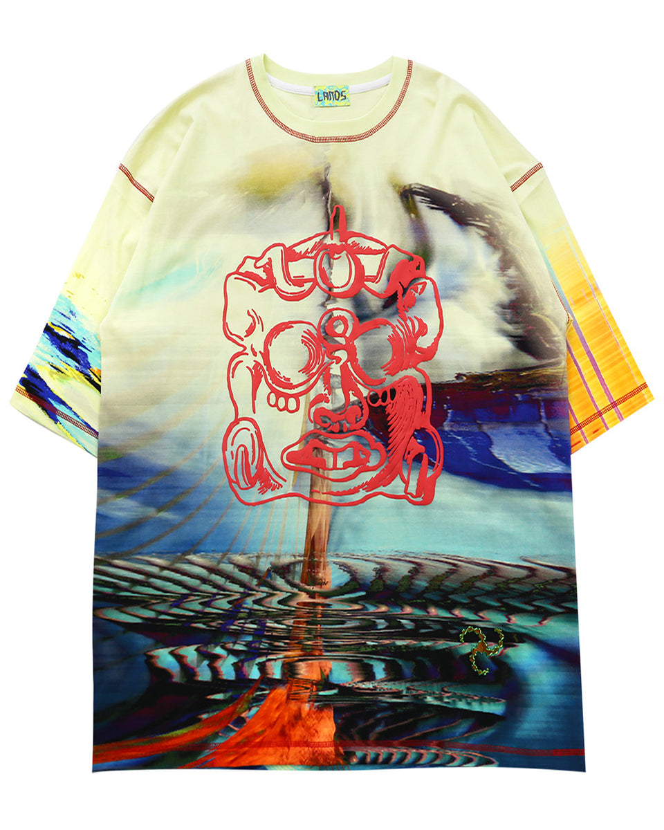 KIM LAUGHTON / キム・ロートン - LANDS T-SHIRT A (MULTI) | RADD LOUNGE