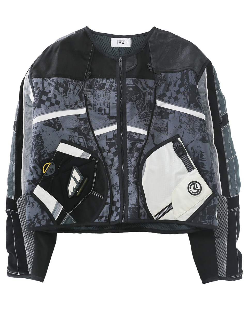 3R. / スリーアール. - ENGINEER JACKET MOTO (DARK GREY) RADD LOUNGE