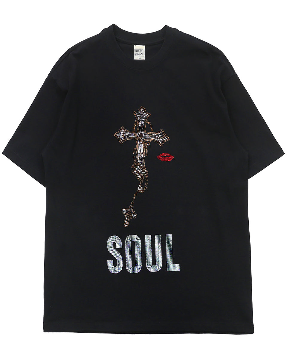 なつぞら様　オーダー品 NIK KOSMAS / ニックコスマス - CROSS CRYSTAL SHIRT (BLACK) RADD