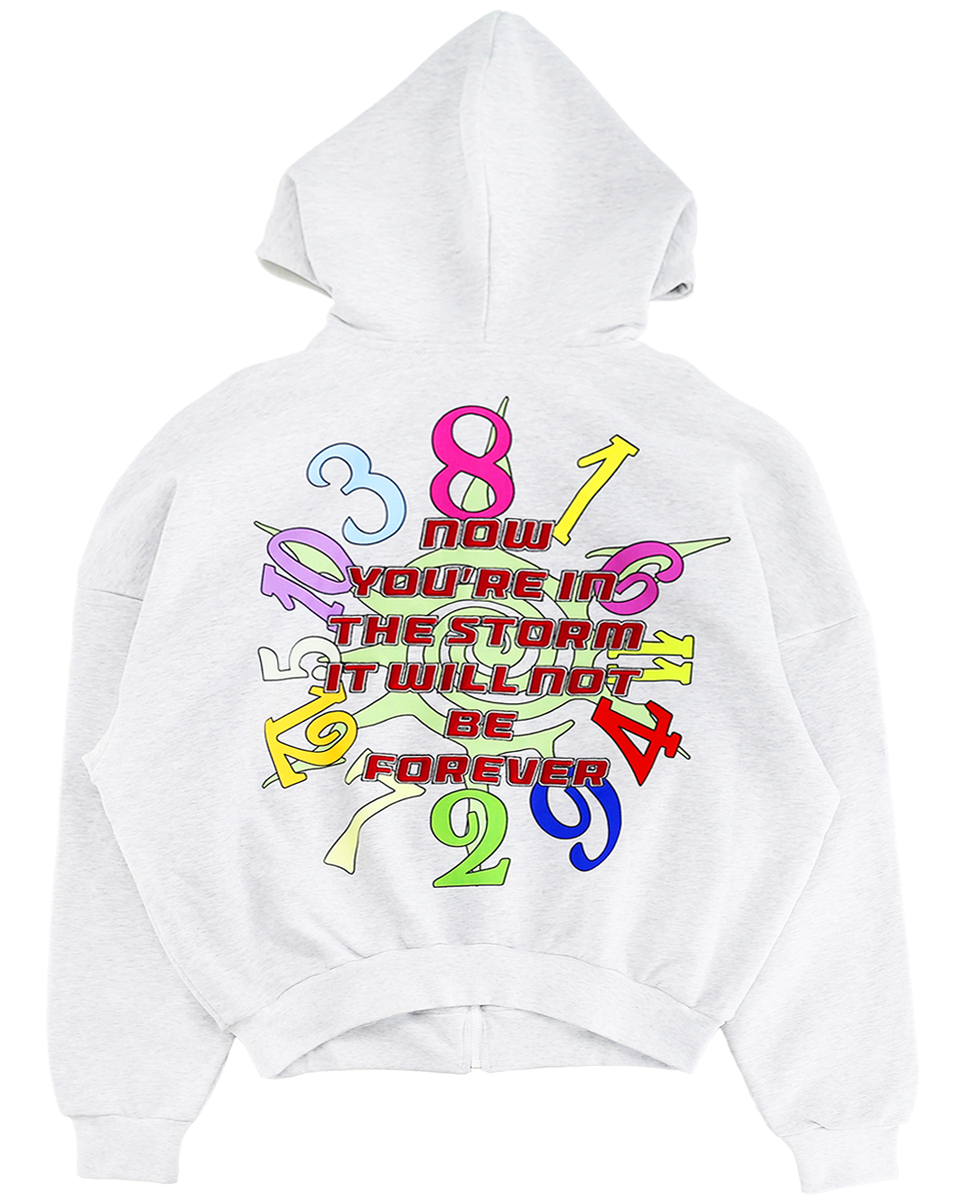 NIK KOSMAS / ニックコスマス - IN THE STORM ZIP HOODIE (GREY) RADD