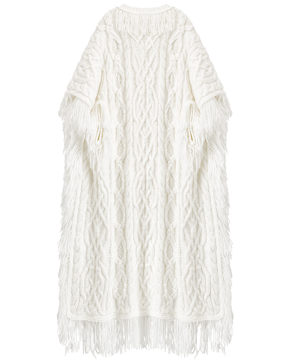 NUTEMPEROR / ナットエンペラー - PONCHO SWEATER (WHITE NUTEMPEROR / ナットエンペラー - PONCHO SWEATER (WHITE