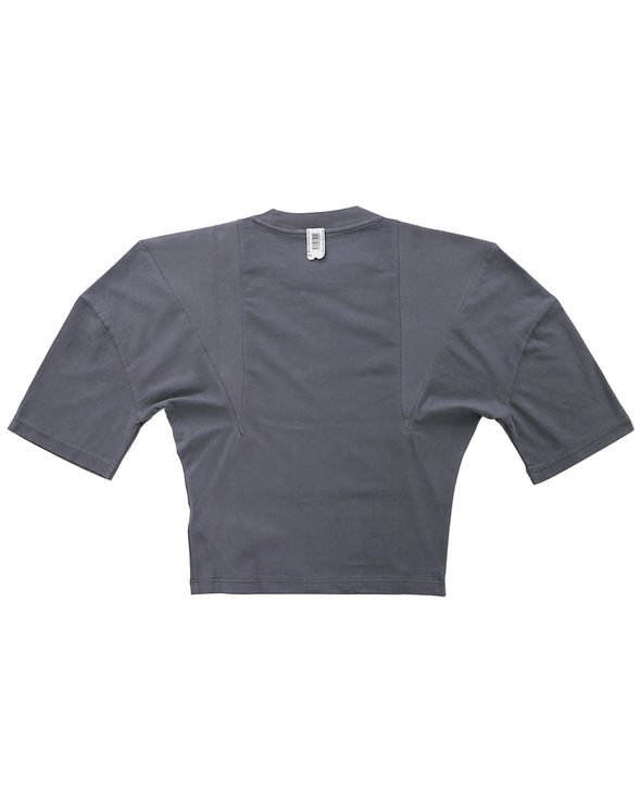 CUT UP SHOULDERS T-SHIRT (GREY) UPCYCLED YEEZY GAP