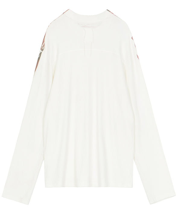 LONG SLEEVE TOP (WHITE/RED)