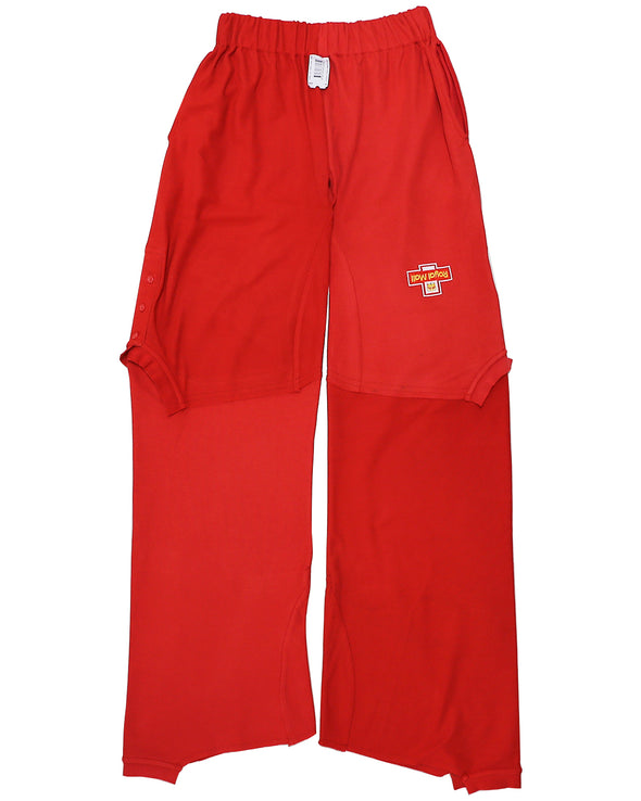 CUT UP POLO PANTS (RED)