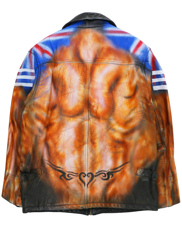 100% REAL LEATHER JACKET (MUSCLE) RADD LOUNGE 限定