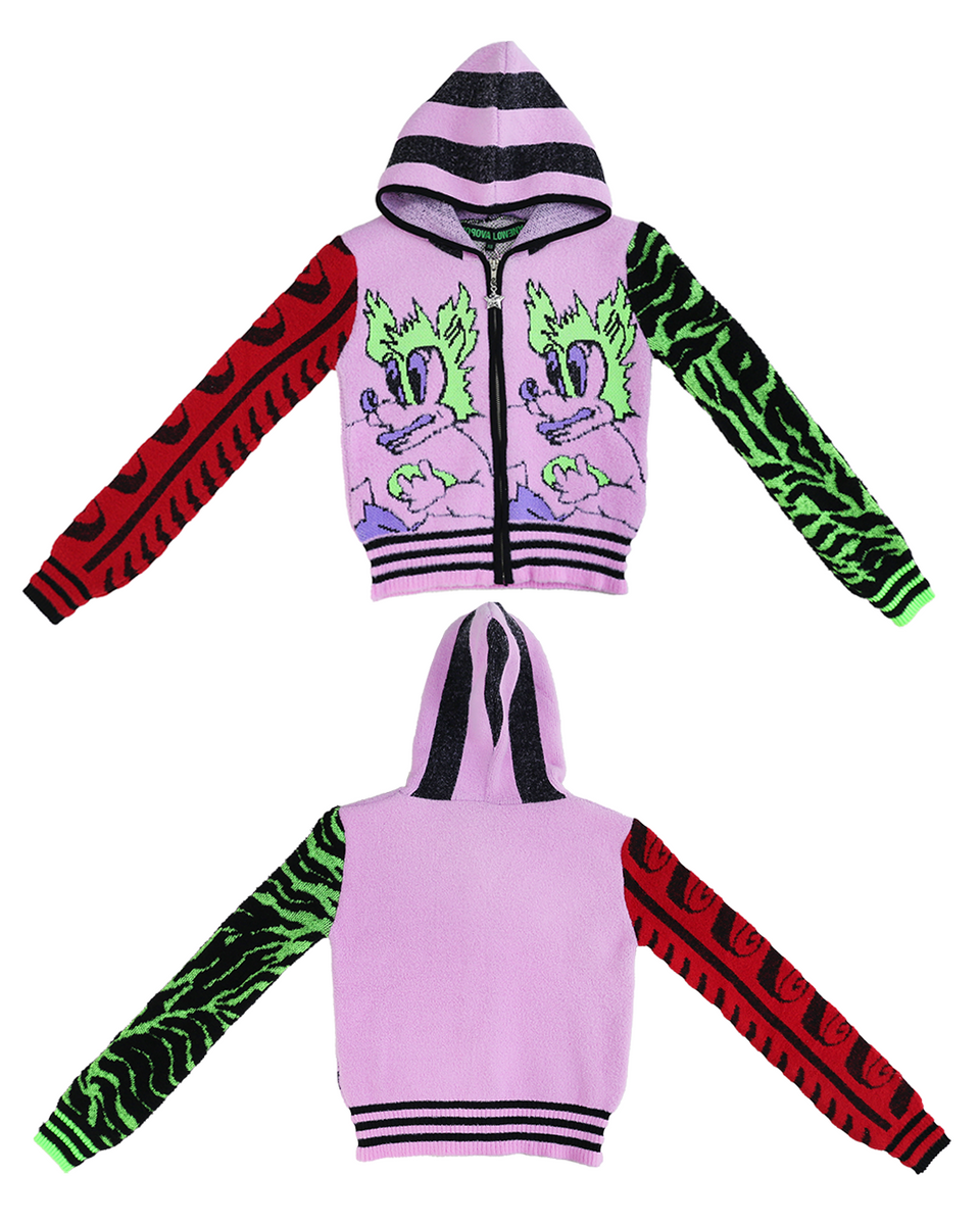 CHOPOVA LOWENA / チョポヴァ・ロウェナ - MASCOT CARDIGAN (PINK CHOPOVA LOWENA / チョポヴァ・ロウェナ - MASCOT CARDIGAN (PINK