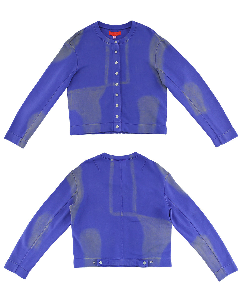 ECKHAUS LATTA / エコーズ・ラッタ - SNAP CARDIGAN (FJORD) | RADD LOUNGE