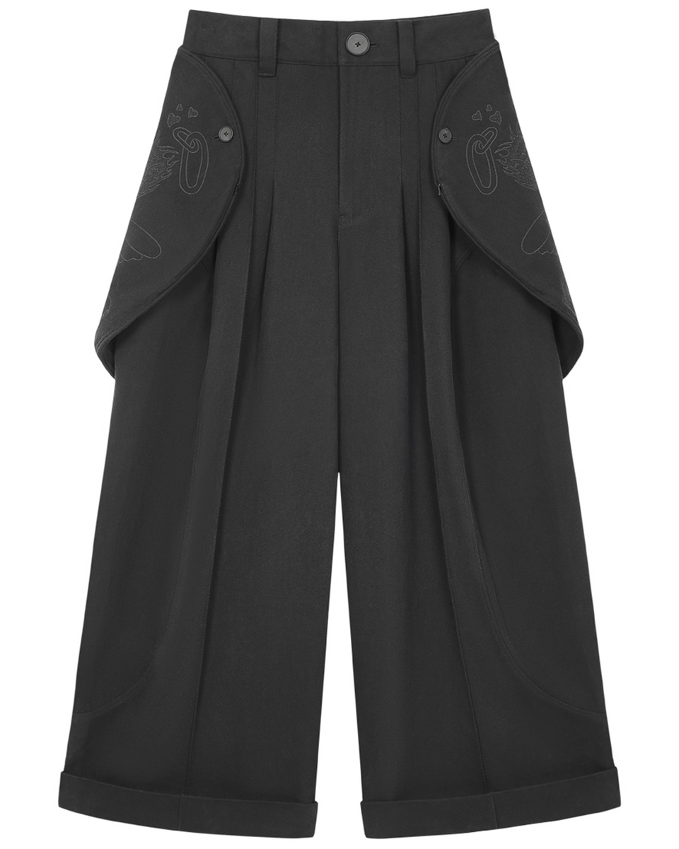 NUTEMPEROR / ナットエンペラー - CIRCLE WIDE PANTS (BLACK) | RADD NUTEMPEROR / ナットエンペラー - CIRCLE WIDE PANTS (BLACK) | RADD