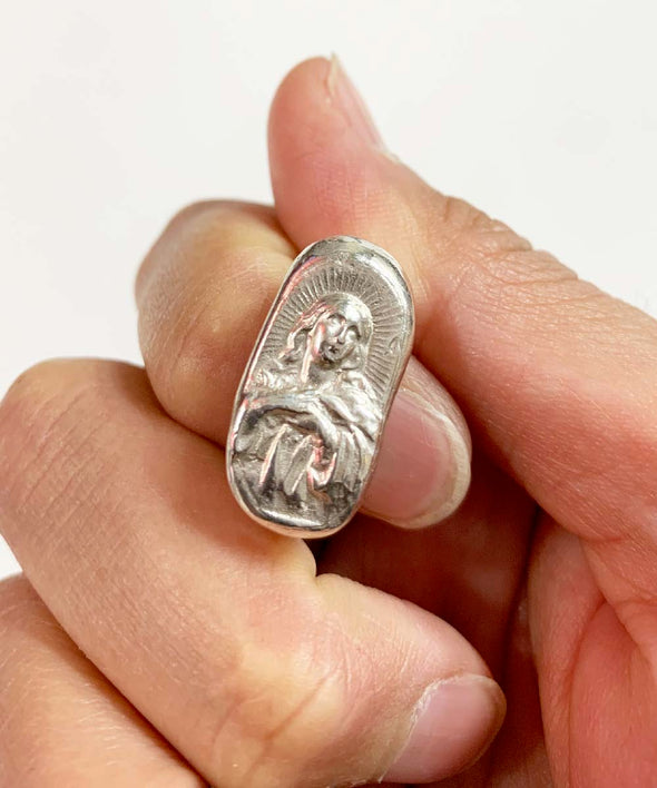OUR LADY OF THE SOLID SILVER SIGNET (SILVER)