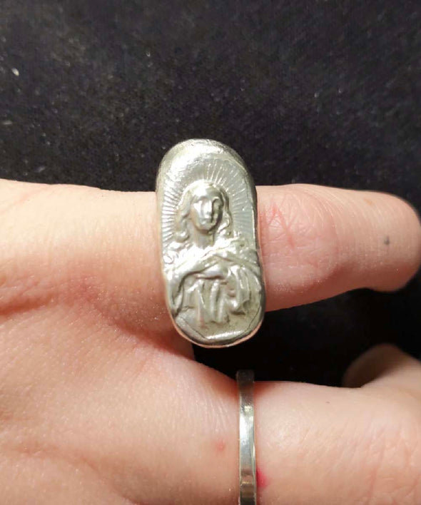 OUR LADY OF THE SOLID SILVER SIGNET (SILVER)