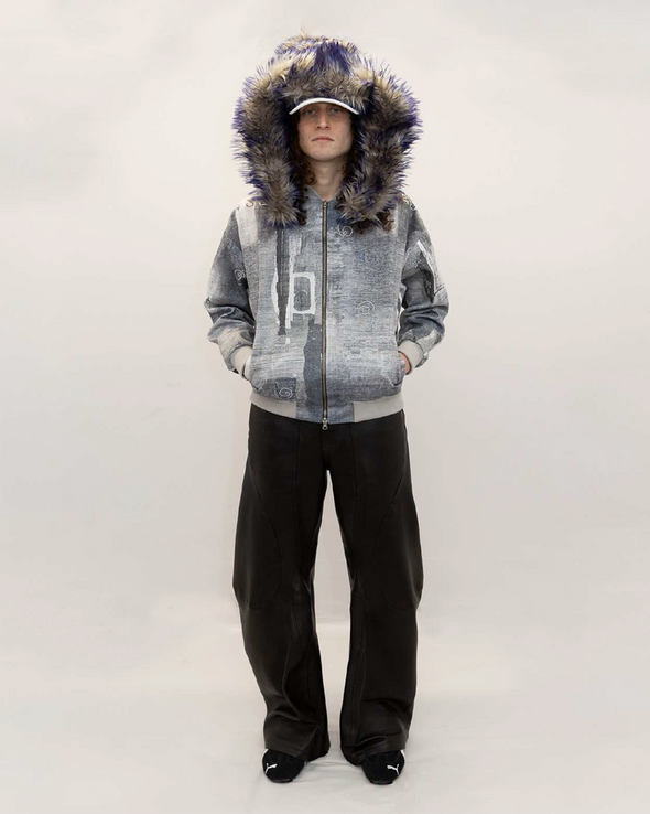 JESTER CAP (PURPLE/BROWN)