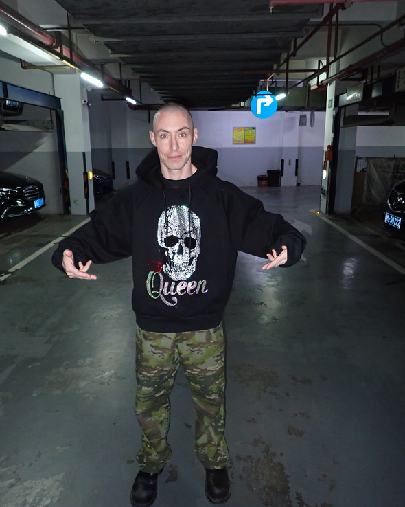 DEATH QUEEN HOODIE (BLACK) RADD LOUNGE 限定