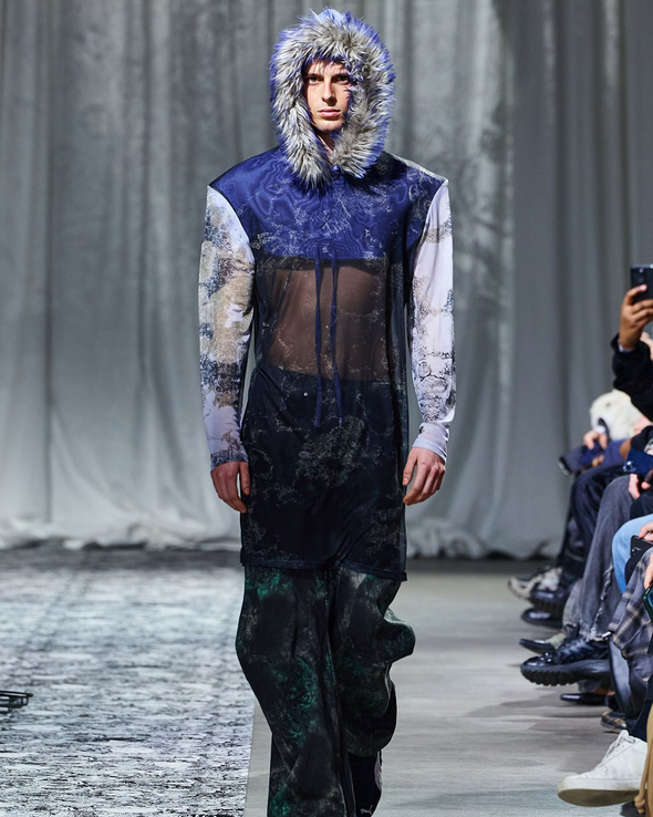 BEN MESH LONGSLEEVE TWO TONE (BLACK/WHITE)