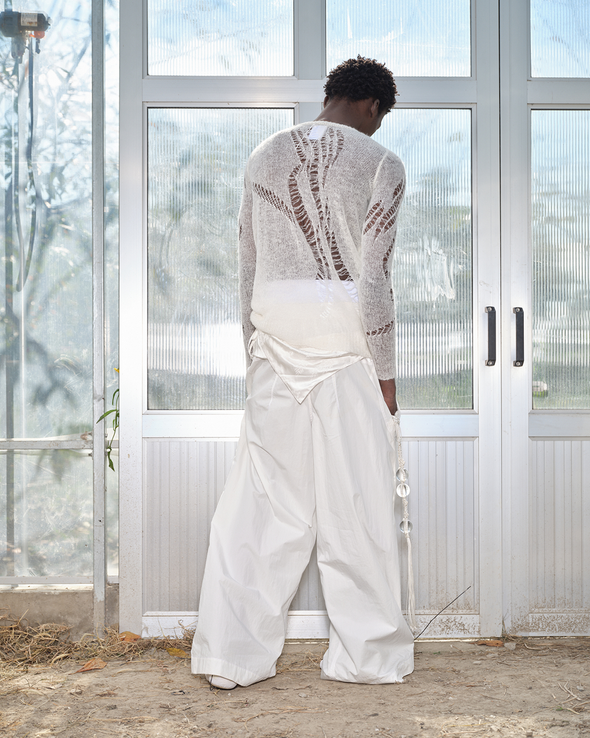 ASYMMETRY WIDE PANTS (WHITE)