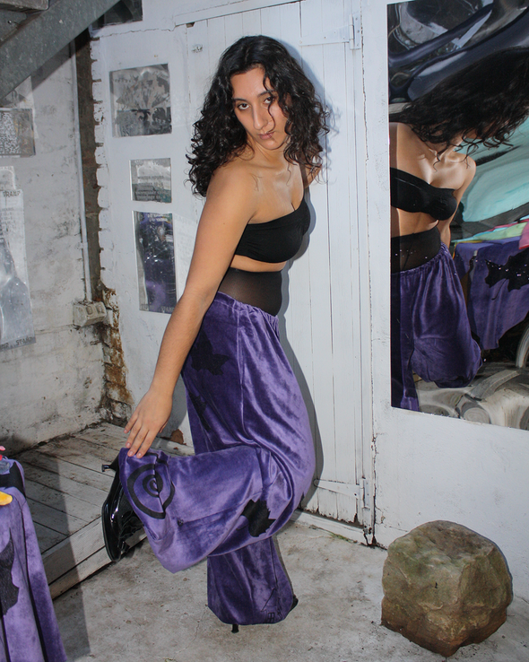 YUMMY MUMMY TRACKPANTS (GRAPE)