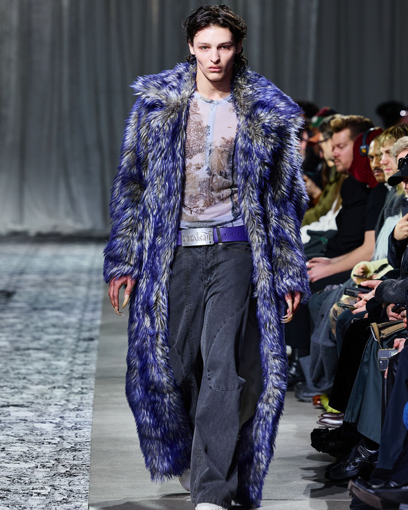 THE LADY MARY COAT (BROWN/PURPLE)