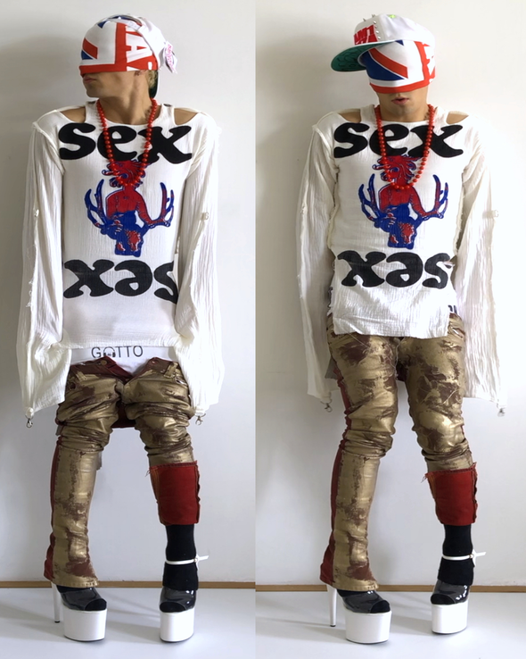 MUSLIN TOP LONGSLEEVE (UNION JACK 1) RADD LOUNGE 限定