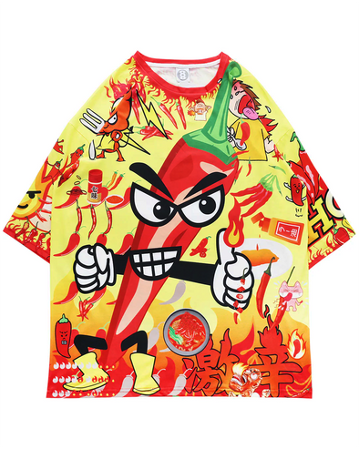 KIM LAUGHTON - SPICY CLIPART SHIRT (RED/YELLOW)
