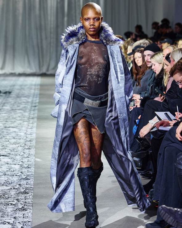 BEN MESH LONGSLEEVE TWO TONE (BLACK/WHITE)