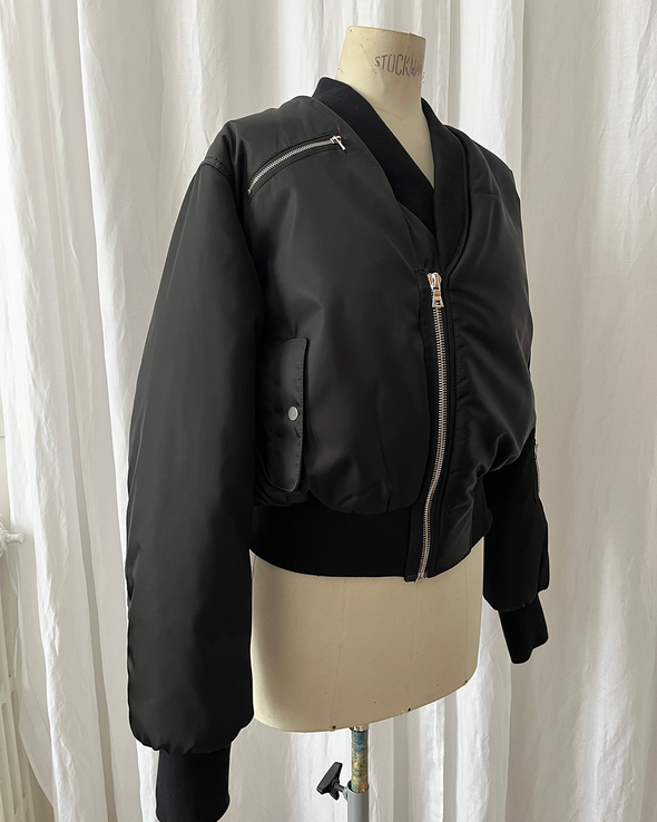 KIMONO FLIGHT JACKET (BLACK) RADD LOUNGE LIMITED