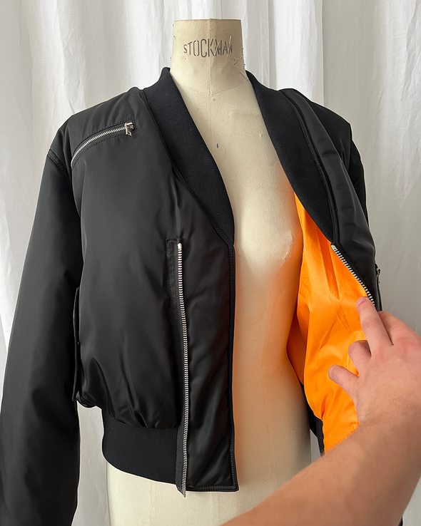 KIMONO FLIGHT JACKET (BLACK) RADD LOUNGE LIMITED