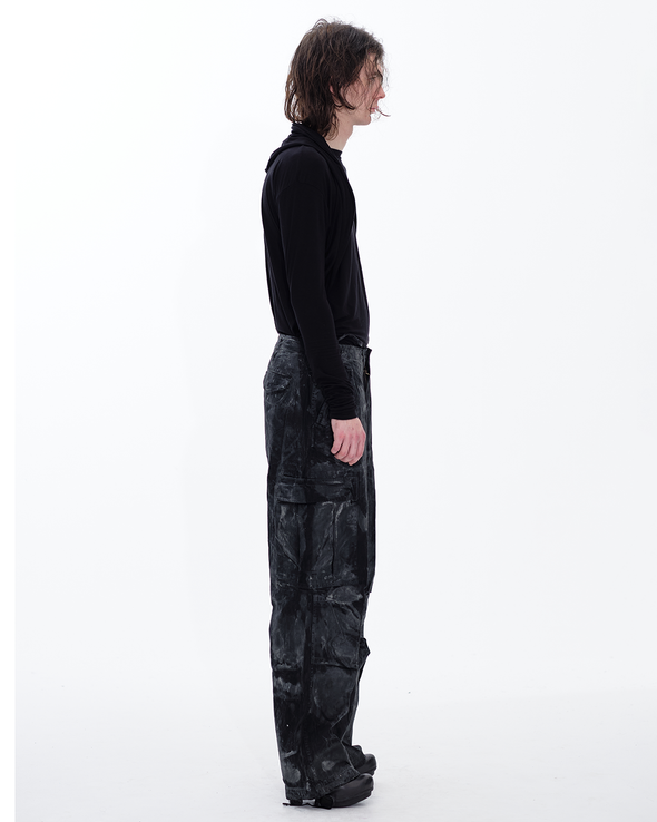 LONG SLEEVE SHIRT WITH PANEL (BLACK)