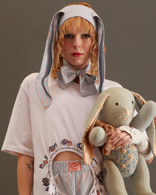 SLEEPY BUNNY EARS TIE ON (ARROW FLIGHT COTTON) RADD LOUNGE 限定