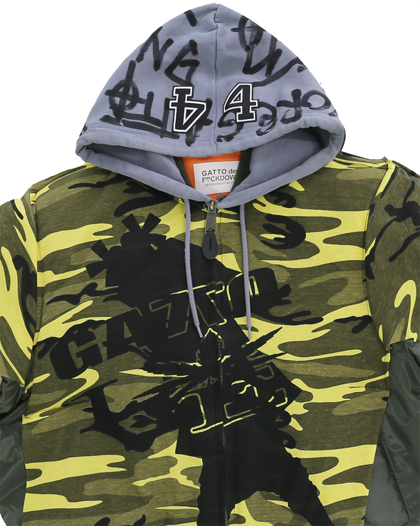HARDCORE JACKET WITH HOODIE (YELLOW CAMO) RADD LOUNGE LIMITED