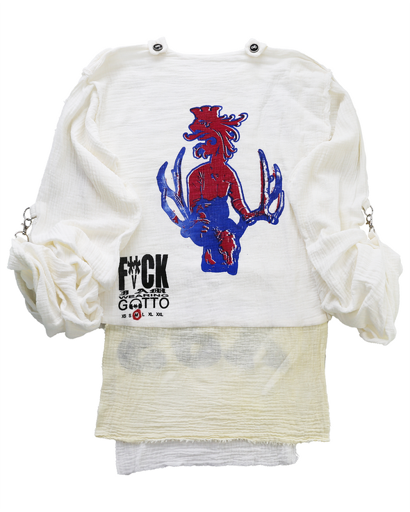MUSLIN TOP LONGSLEEVE (SEX/WHITE) RADD LOUNGE 限定