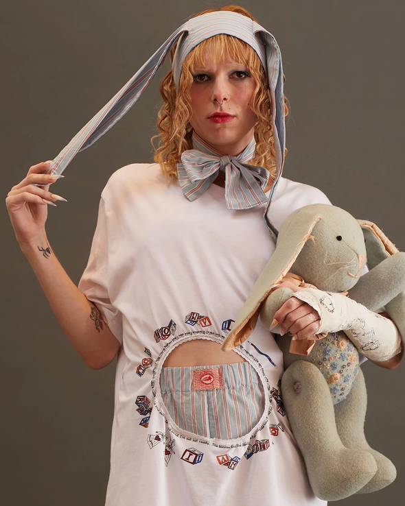 SLEEPY BUNNY EARS TIE ON (ARROW FLIGHT COTTON) RADD LOUNGE 限定