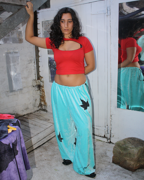 YUMMY MUMMY TRACKPANTS (AQUA)