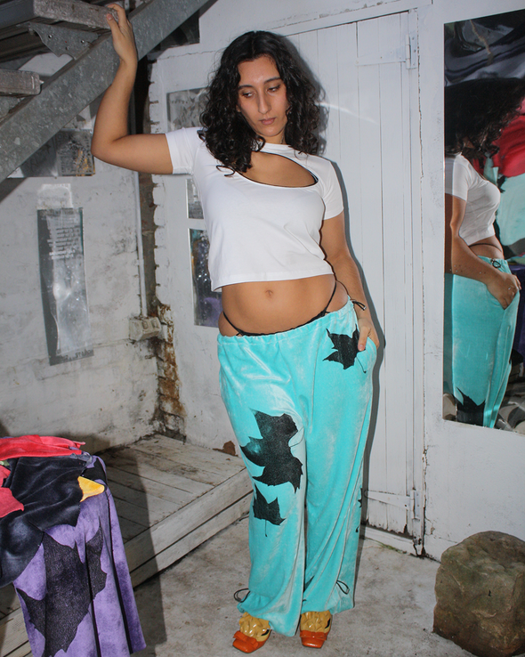 YUMMY MUMMY TRACKPANTS (AQUA)