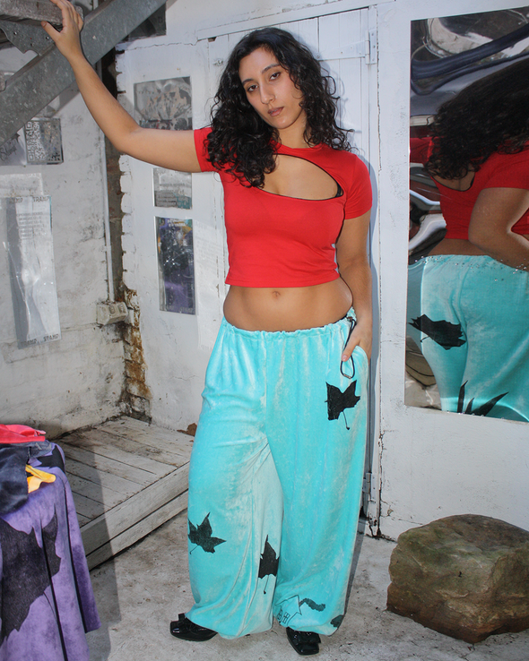 YUMMY MUMMY TRACKPANTS (AQUA)