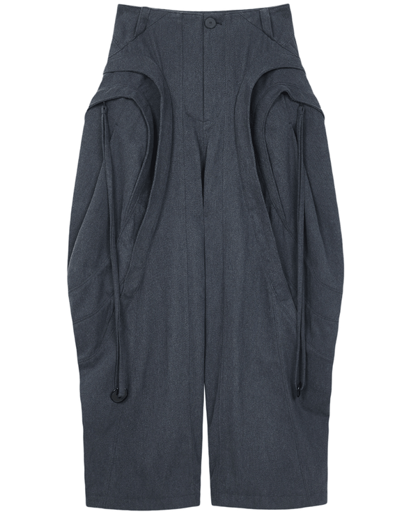 NUTEMPEROR / ナットエンペラー - DISTORTION WIDE PANTS (NAVY