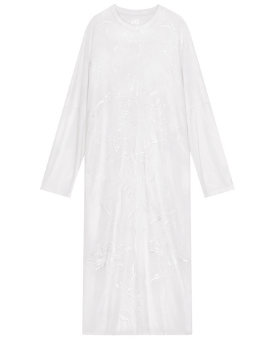 EMBROIDERY LONG DRESS (WHITE)