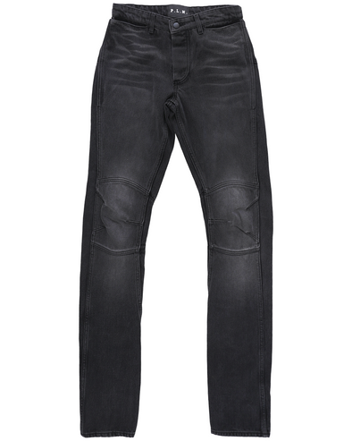DENIM BIKER PANTS (BLACK)