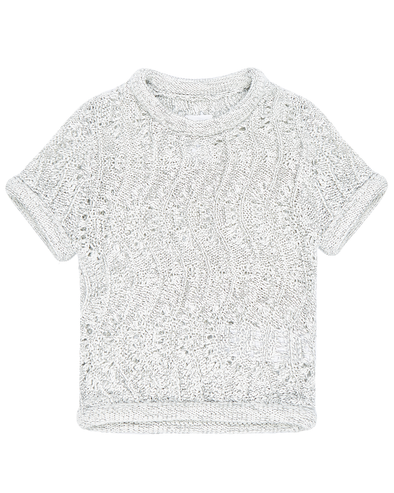 KNIT T-SHIRT (LIGHT GREY)