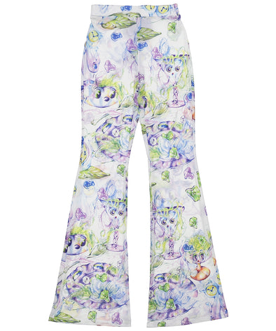 THREADS COCKTAIL PARTY TROUSERS (WHITE) ILLUSTRATED BY EMA GASPAR