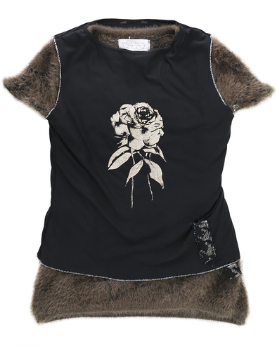 FLORA AND FAUNA TOP (BLACK/BROWN) RADD LOUNGE 限定