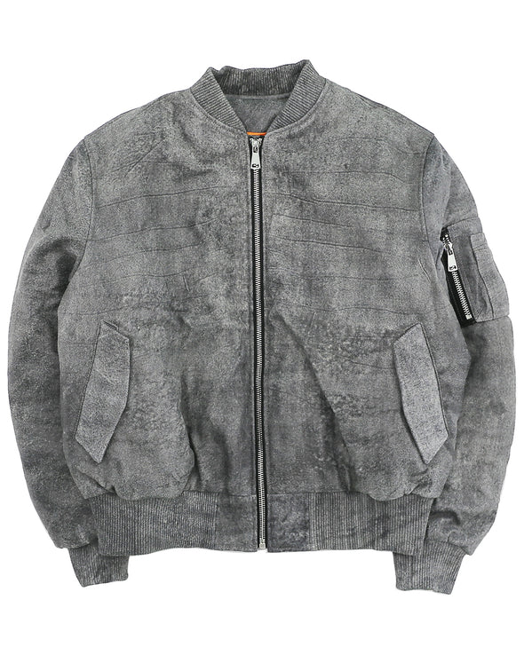 NIK KOSMAS - DISTRESSED BOMBER SPECIAL JACKET (GREY) RADD LOUNGE limited