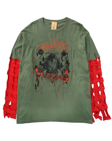 MUN SING FROLIC LONG SLEEVE (ARMY GREEN/RED) RADD LOUNGE 限定