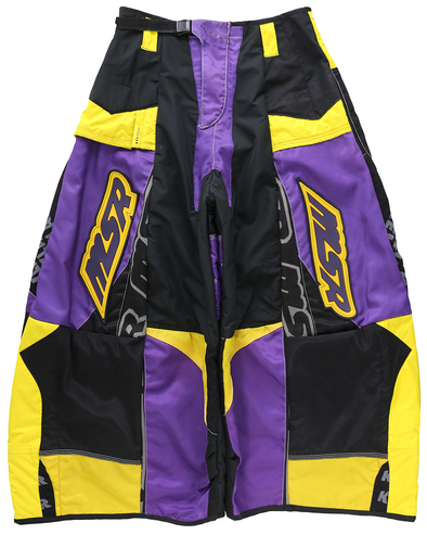 MOTO EIDE LEGGED LONG PANTS (PURPLE/YELLOW) RADD LOUNGE 限定