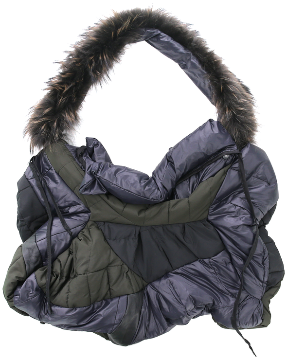 MANE PUFFER BAG (BLACK/KHAKI)