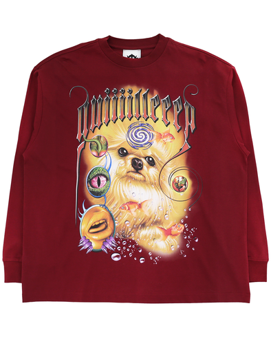 21 OVERSIZE LS T-SHIRT (WINE) RADD LOUNGE 限定