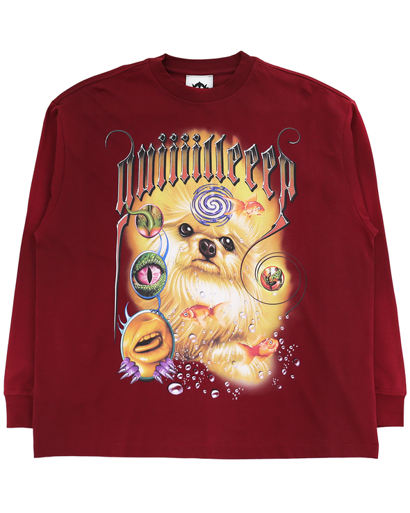 21 OVERSIZE LS T-SHIRT (WINE) RADD LOUNGE 限定