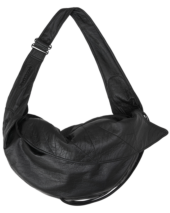 NUTEMPEROR+RADD LOUNGE - PU LEATHER EMBROIDERED BAG (BLACK)