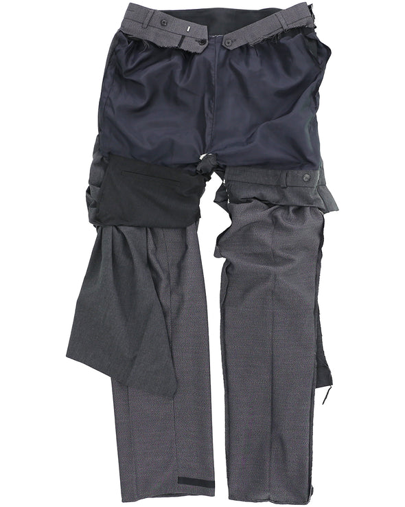 DRAPED VOLUME SUIT TROUSERS 1 (BLACK) RADD LOUNGE Exclusive