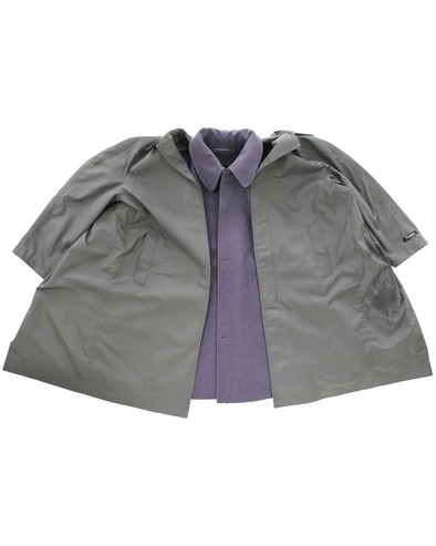 CUT UP CAPE TRENCH (GREY/PURPLE)